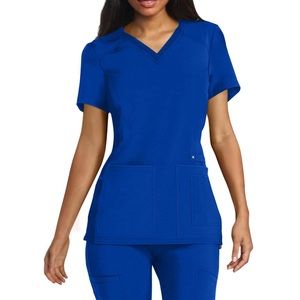 Cherokee iflex Royal Blue V-Neck Scrub Set Size Small